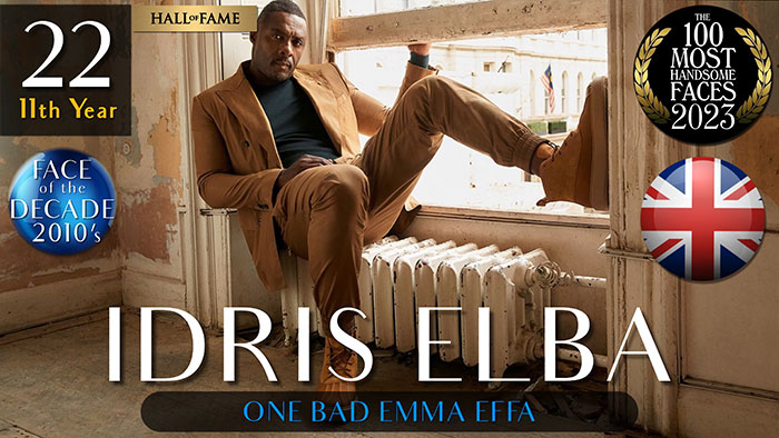 Idris Elba in a brown suit, ranked among the most handsome men of 2023 by 'The Independent Critics'.