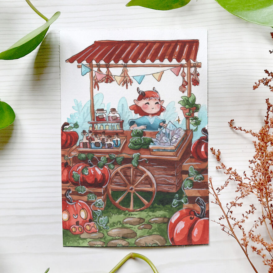 I Painted One Whimsical Illustration A Day For A Month (31 Pics)