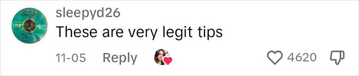 Comment from user sleepy26 saying "These are very legit tips" under burnout advice post.