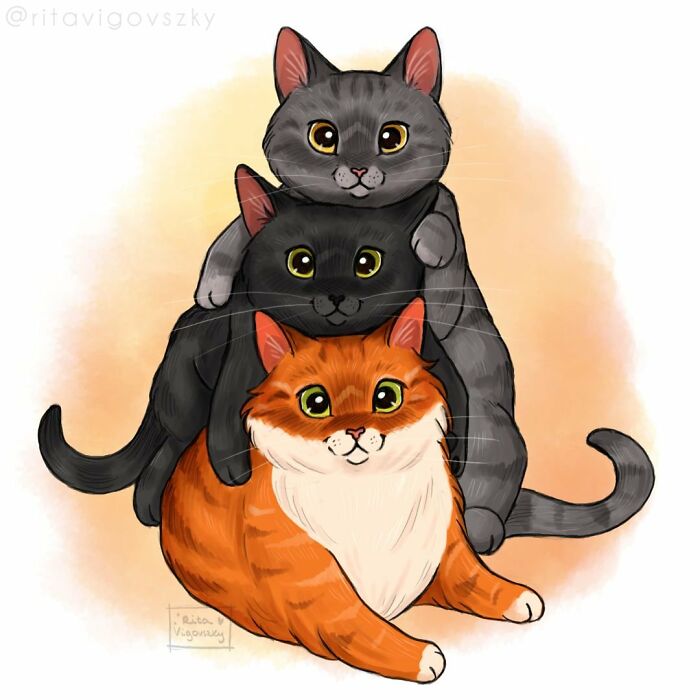 This Artist's Cat Illustrations Are Perfectly Feline (28 New Pics)