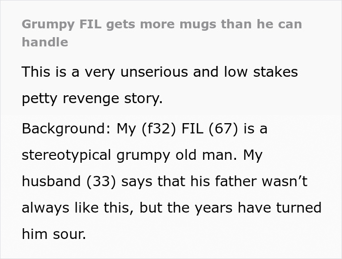 “You Clearly Wanted Them”: Family Gets Petty Revenge On Grumpy FIL By Gifting Him 17 Used Mugs “You Clearly Wanted Them”: Family Gets Petty Revenge On Grumpy FIL By Gifting Him 17 Used Mugs