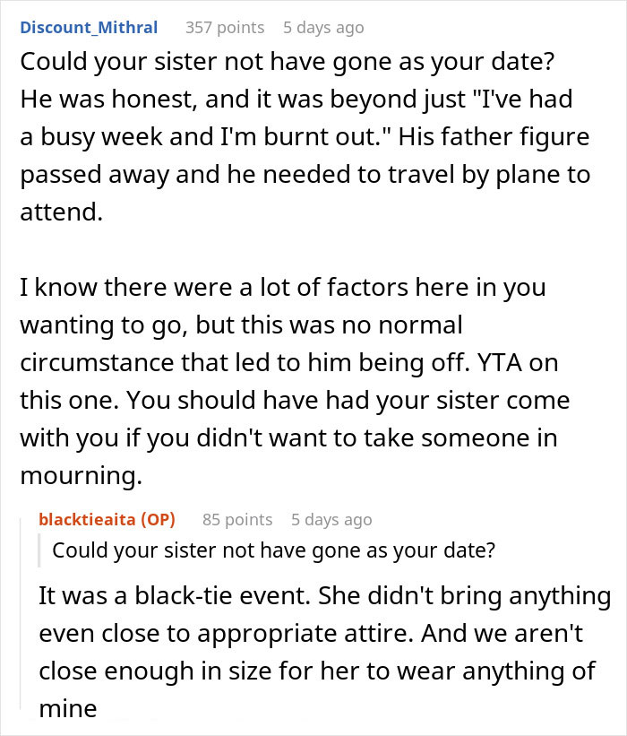 Woman Accuses Grieving Husband Of Ruining A Work Xmas Gala For Her, Gets A Reality Check