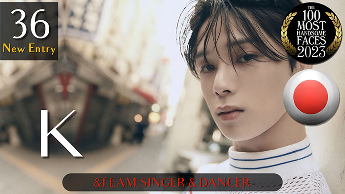 Singer and dancer ranked 36th by 'The Independent Critics' in 2023's most handsome men list.