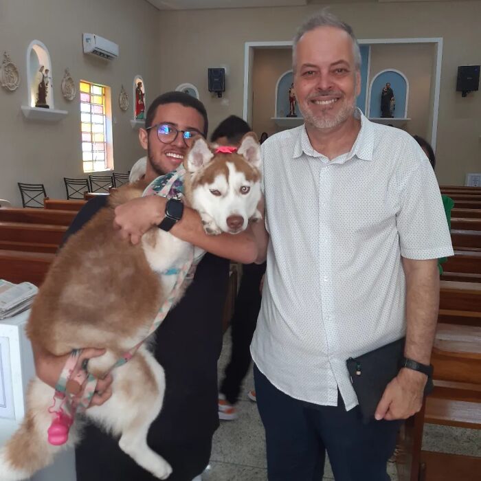 This Loving Priest Continues To Collect Stray Dogs At His Church, Encouraging People To Adopt Them