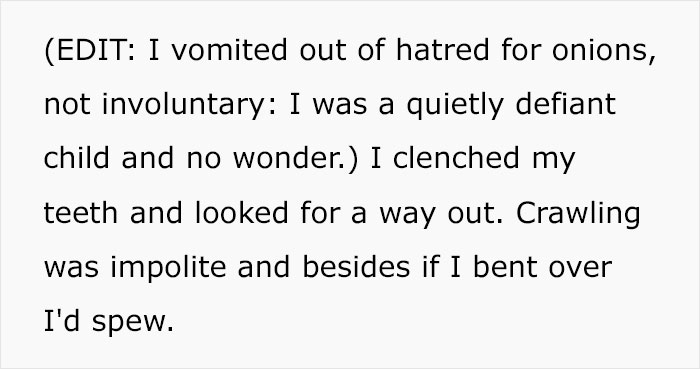 "Just Eat A Few Bites": Girl Forces Herself To Eat Onions At A Friend's House, It Doesn't End Well