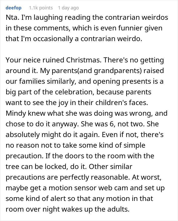 &ldquo;AITA For Suggesting We Lock Up The Christmas Presents After What My Niece Did Last Year?&rdquo;