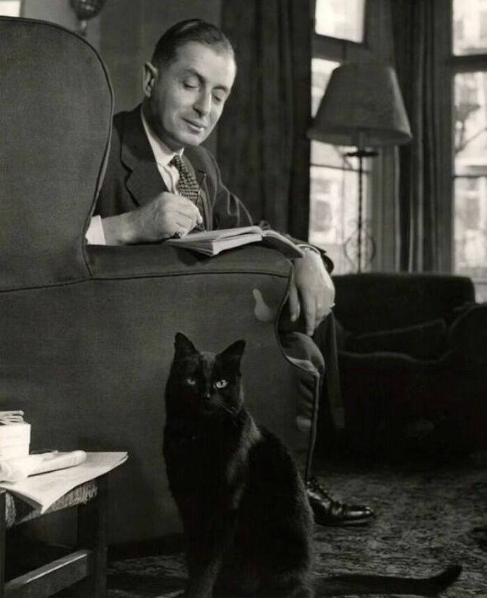 56 Vintage Photos Of Cats Posing With Famous People And Interesting Personalities (New Pics)