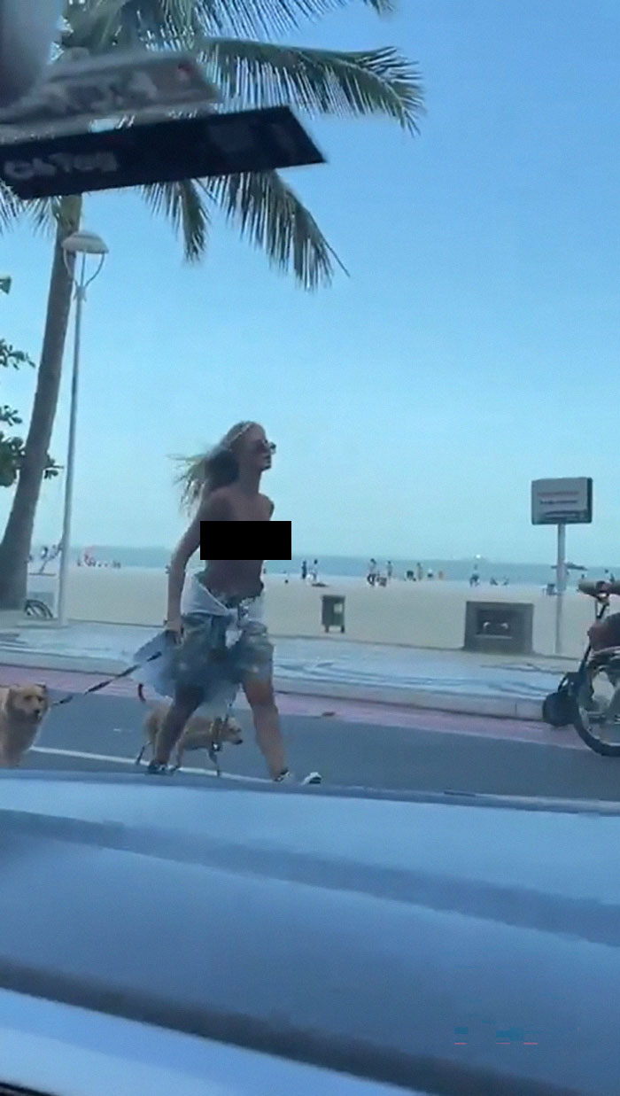 &ldquo;I Don&rsquo;t See The Problem&rdquo;: Topless Dog Walker Caroline Werner Sparks Debate On &ldquo;Double Standards&rdquo;