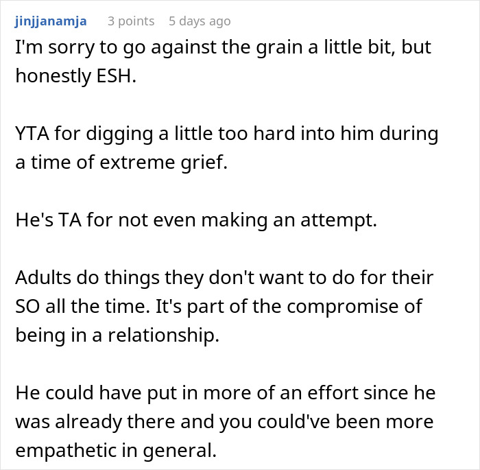 Woman Accuses Grieving Husband Of Ruining A Work Xmas Gala For Her, Gets A Reality Check