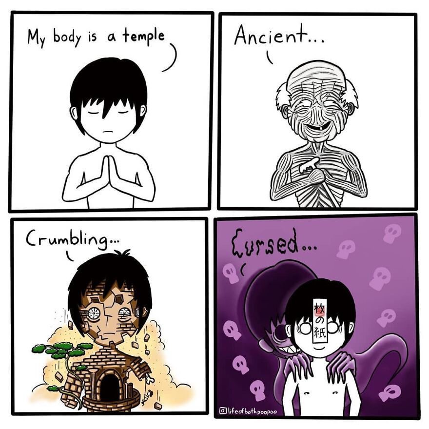 Twisted Endings: 30 New Dark Humor Comics By This Artist