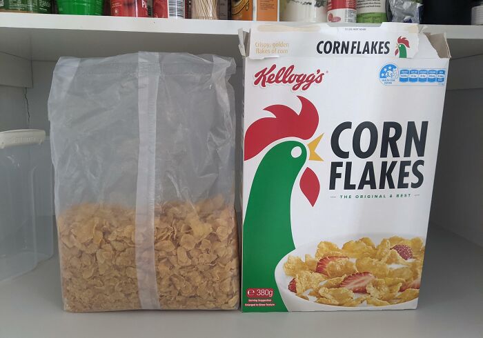 El tamaño del paquete vs lo que viene dentro. Cada vez es peor