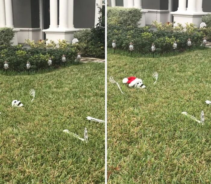 Christmas Decorations In The Yard