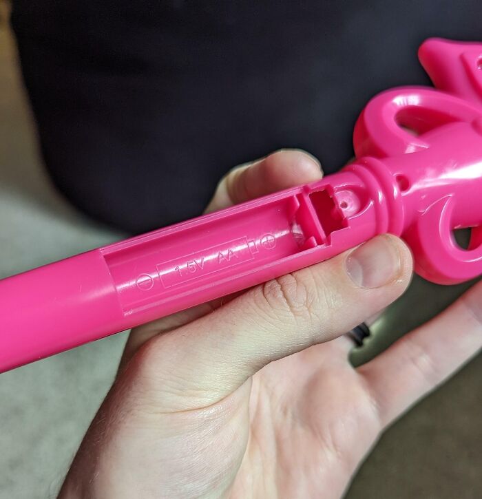 Kid's Toy Has A Place To Put Batteries, But Has No Electronics Inside