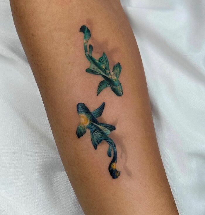 Van Gogh And Koi Fish Combo