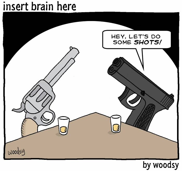 New Absurd Humor Single Panel Comics From The “Insert Brain Here” Strip By Paul Woods
