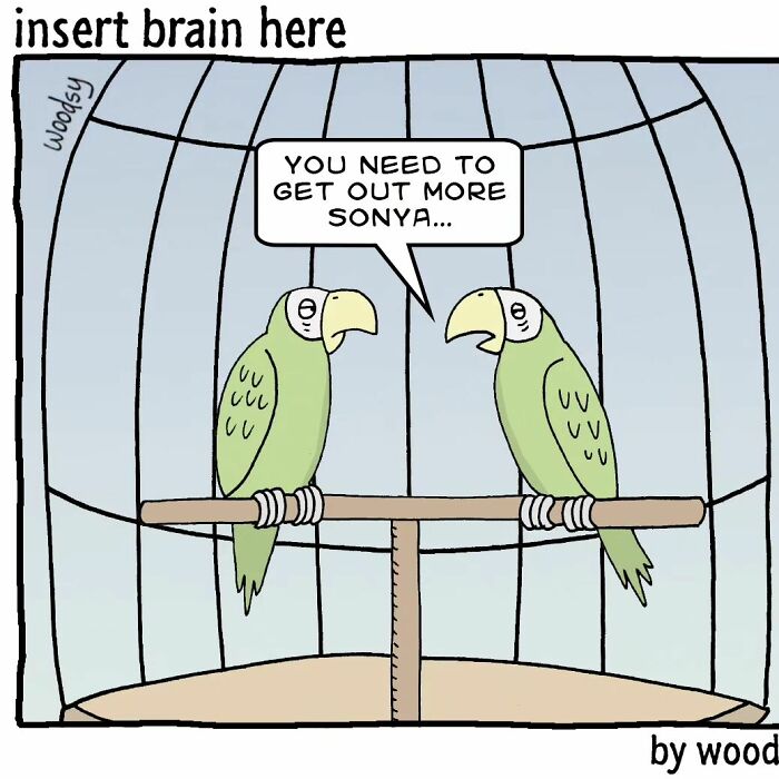 New Absurd Humor Single Panel Comics From The “Insert Brain Here” Strip By Paul Woods