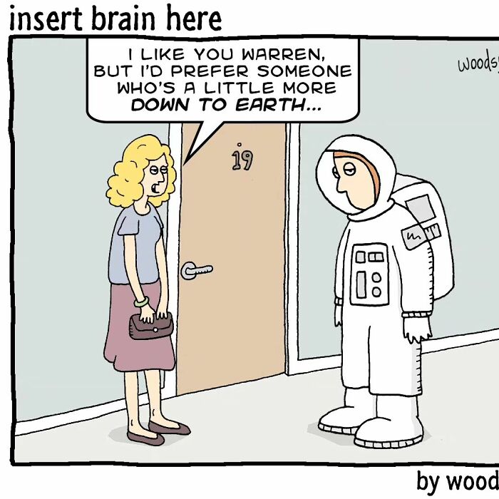New Absurd Humor Single Panel Comics From The “Insert Brain Here” Strip By Paul Woods