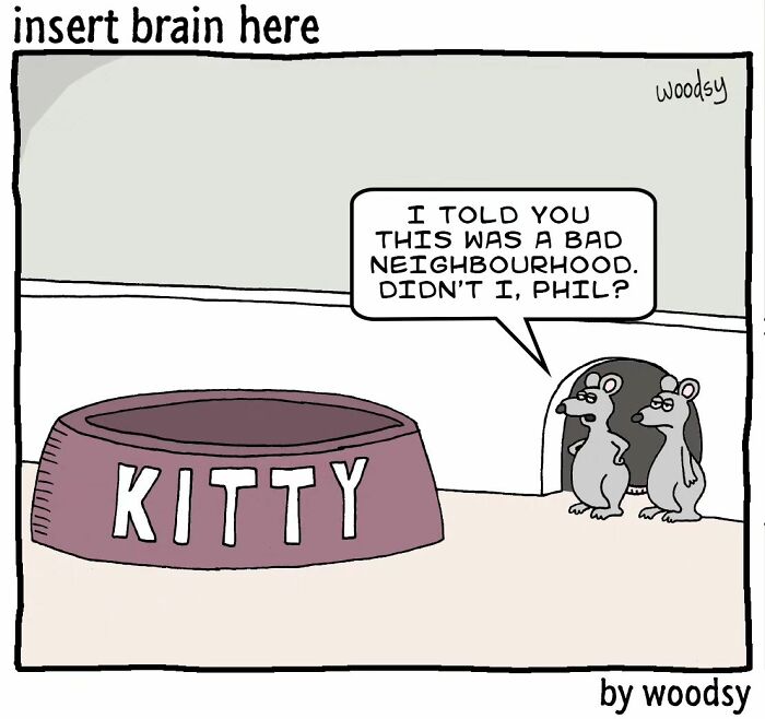 New Absurd Humor Single Panel Comics From The “Insert Brain Here” Strip By Paul Woods