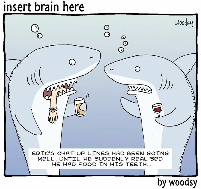 New Absurd Humor Single Panel Comics From The “Insert Brain Here” Strip By Paul Woods