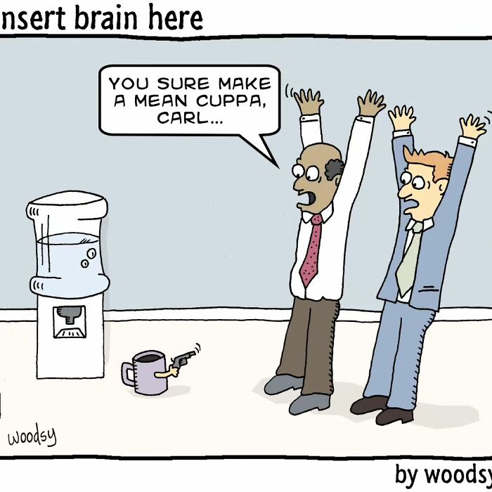 New Absurd Humor Single Panel Comics From The “Insert Brain Here” Strip By Paul Woods