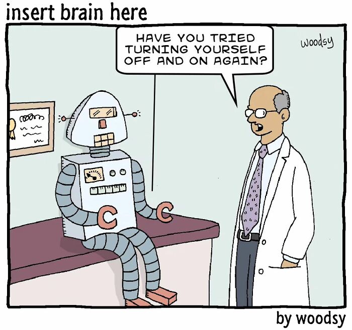 New Absurd Humor Single Panel Comics From The “Insert Brain Here” Strip By Paul Woods