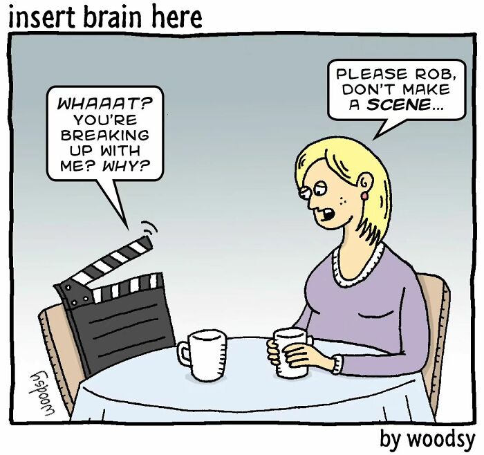New Absurd Humor Single Panel Comics From The “Insert Brain Here” Strip By Paul Woods