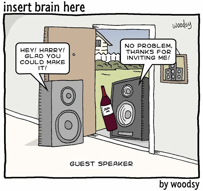 New Absurd Humor Single Panel Comics From The “Insert Brain Here” Strip By Paul Woods