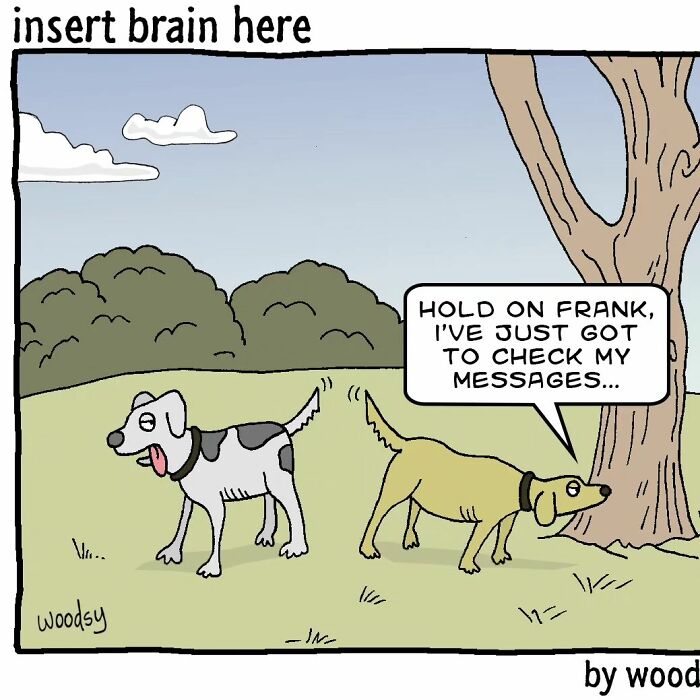 New Absurd Humor Single Panel Comics From The “Insert Brain Here” Strip By Paul Woods