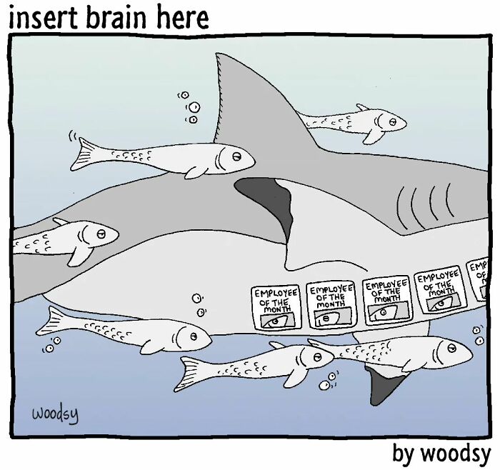New Absurd Humor Single Panel Comics From The “Insert Brain Here” Strip By Paul Woods