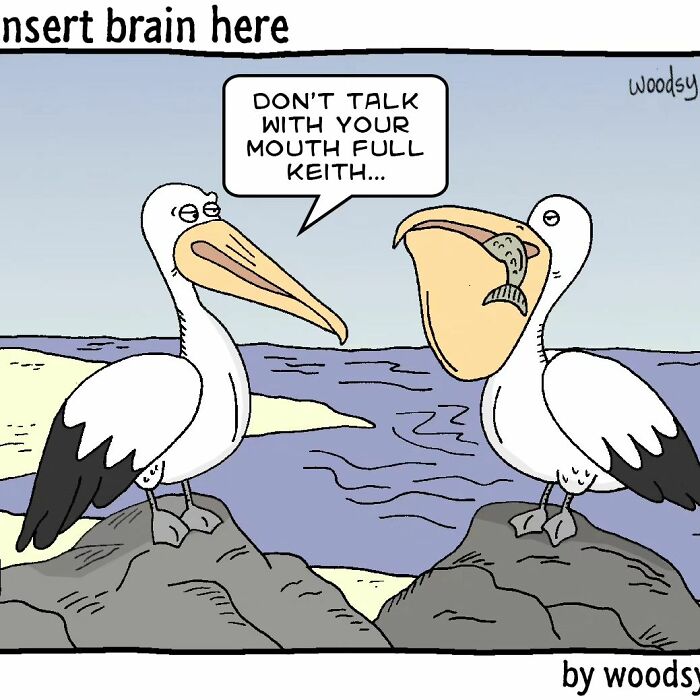 New Absurd Humor Single Panel Comics From The “Insert Brain Here” Strip By Paul Woods