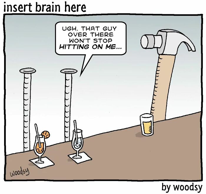New Absurd Humor Single Panel Comics From The “Insert Brain Here” Strip By Paul Woods