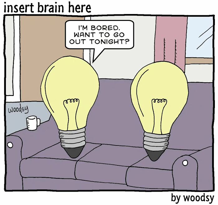 New Absurd Humor Single Panel Comics From The “Insert Brain Here” Strip By Paul Woods