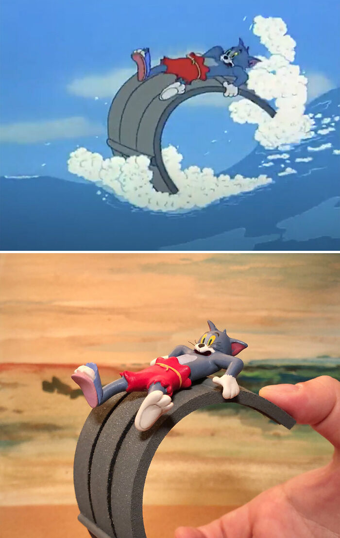 Japanese Artist Turns Tom And Jerry’s Most Unfortunate Moments Into Sculptures, And The Result Is Hilarious (20 New Pics)