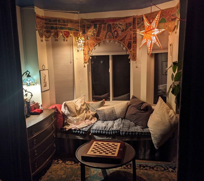 The Evening Glow Of My Window Seat