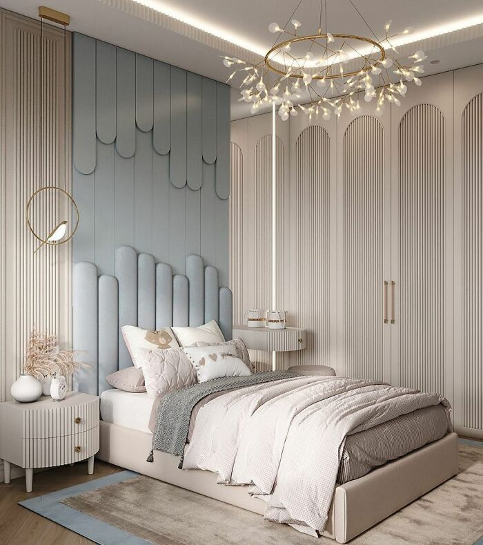 Here's An Option For A Headboard, In Case You Don't Want A Soft Headboard To The Ceiling, But Don't Want Standard Solutions Either