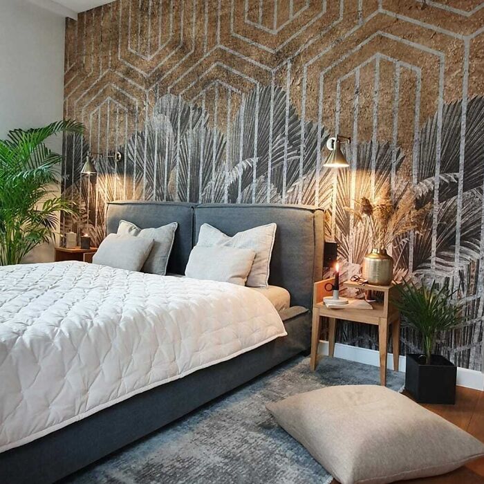 This Is Our Bedroom After A Facelift. Why Do I Love Wallpapers? Precisely Because This One Element Can Change The Interior So Much