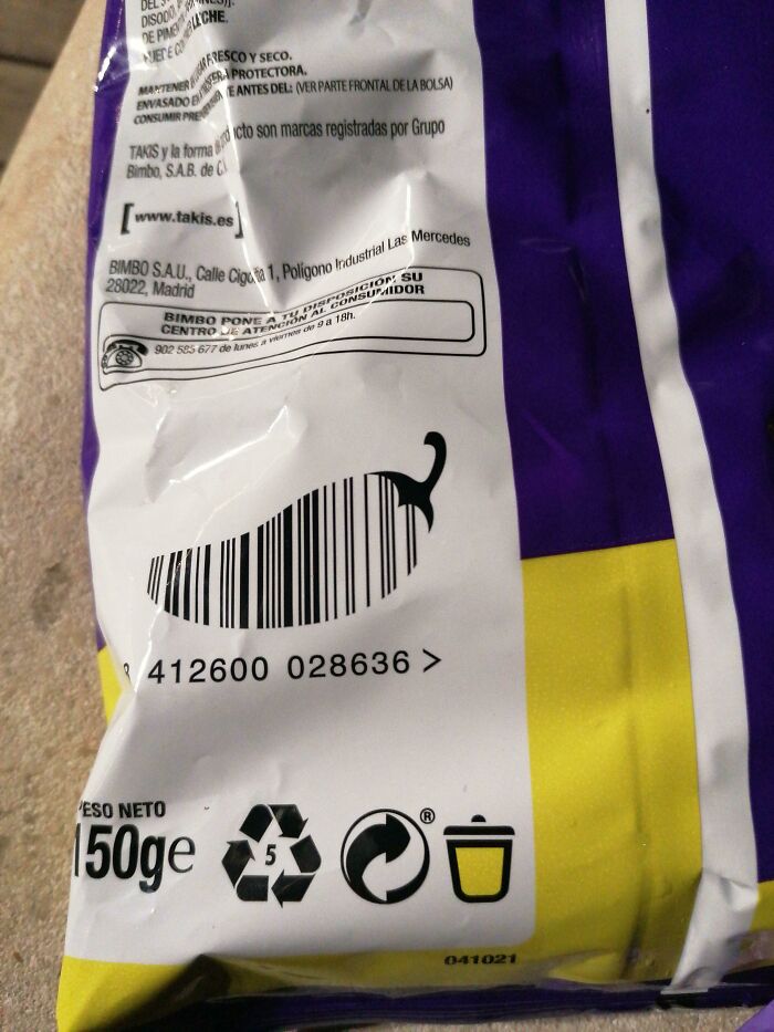 Eating Takis And Just Realized The Barcode Design On The Back