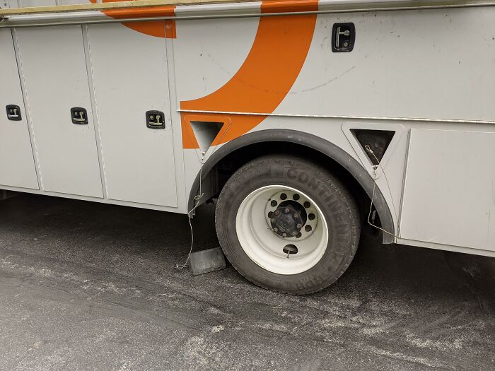 Integrated Storage For Chocks In Space Above Fender