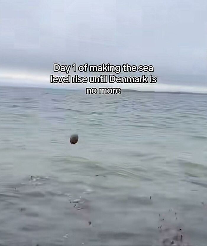 How Many Rocks Would This Person Have To Throw To Flood Denmark?