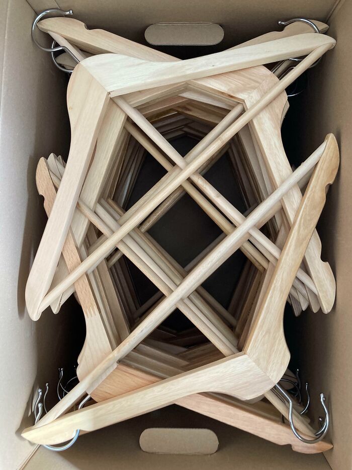Packing Hangers. Thought It Looked Satisfying