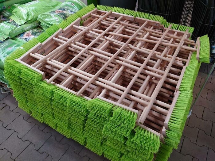 Broom Setup On Our Local Garden Store