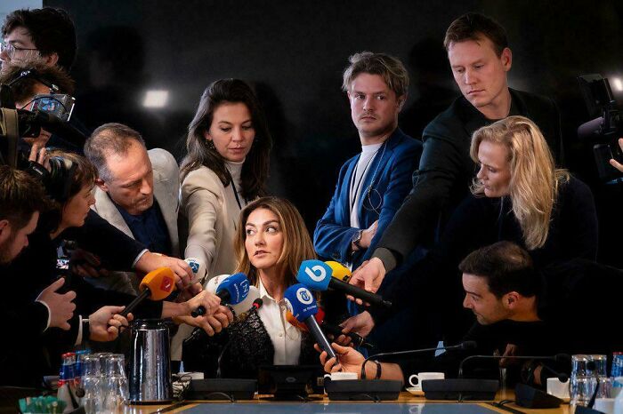 Leader Of Dutch Political Party Vvd Gets Interviewed The Morning After The Elections