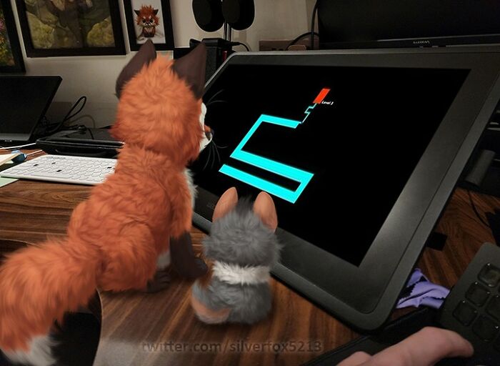 Digital Furry Animal In Real-Life Situation