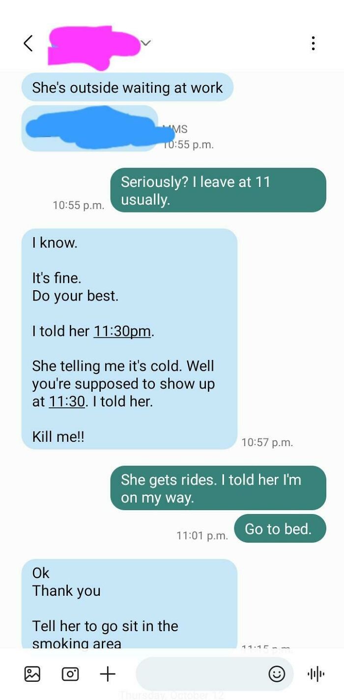 New Girl Got To Work With No Way In Before I Even Leave For Work. Then Within Half An Hour Of Me Being There She Asked If I Could Drive Her Home Every Night