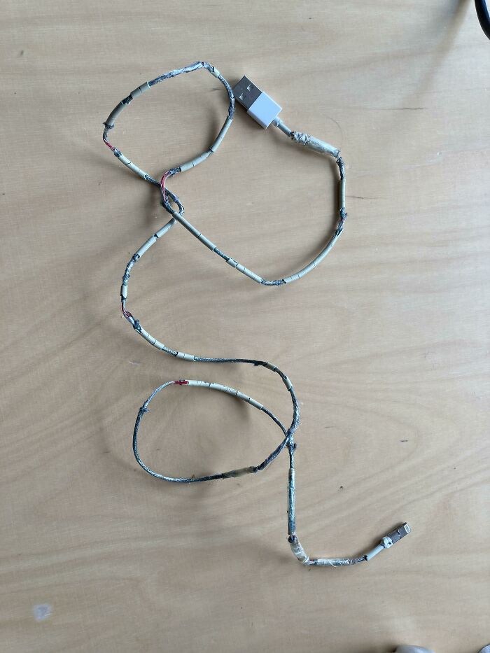 My Coworker’s Phone Charger. Yes It Works