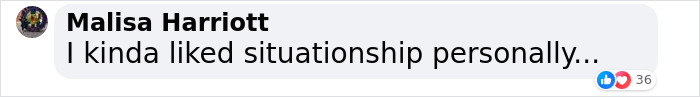 Facebook comment discussing Oxford's 2023 Word of the Year, mentioning "situationship. Facebook comment discussing Oxford's 2023 Word of the Year, mentioning "situationship.