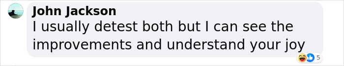 Text message from John Jackson expressing appreciation and understanding.