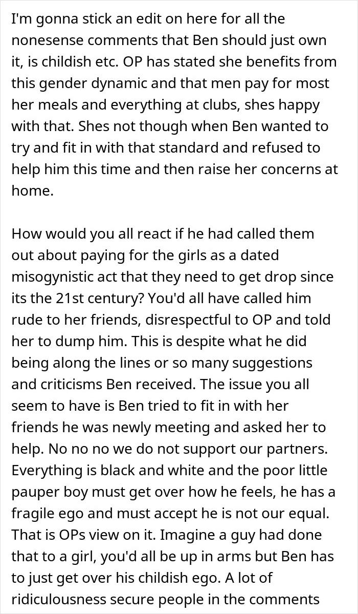 Woman Refuses To Let BF Pretend He Paid For Dinner To 'Save Face', Asks If She Was Wrong Woman Refuses To Let BF Pretend He Paid For Dinner To 'Save Face', Asks If She Was Wrong