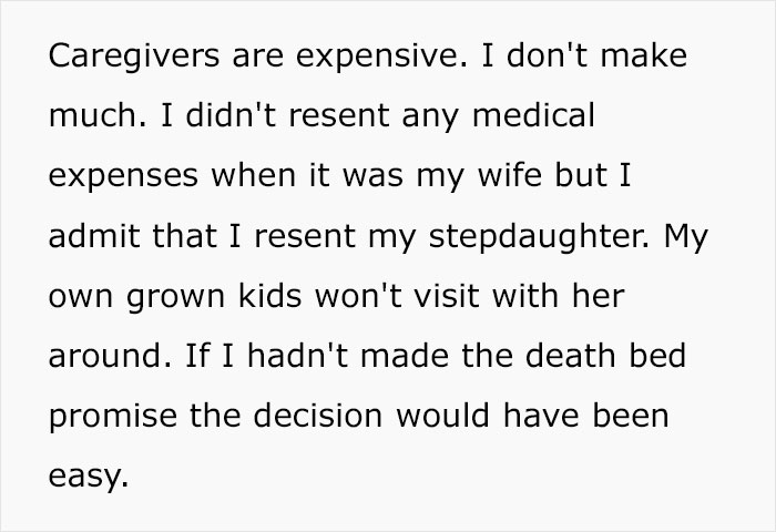 &ldquo;AITA For Breaking My Deathbed Promise To My Wife To Take Care Of Her Down's Syndrome Daughter?&rdquo; 