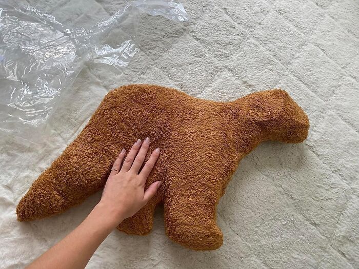 Oh Look, A Dino Chicken Nugget Plush! Now You Can Cuddle With A Comforting Heap Of Deep-Fried Carbs Without The Guilt. What A Time To Be Alive!